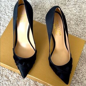 Nicole Miller Black Women's Satin Heels